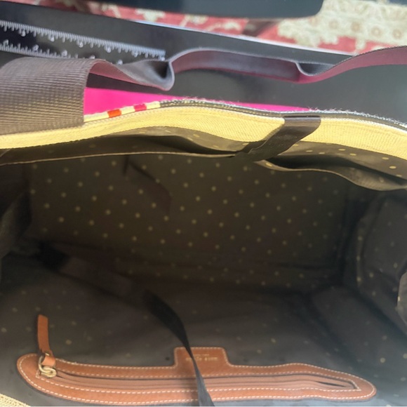 Kate Spade Fuchsia and Brown coated canvas Diaper Tote - Picture 3 of 5